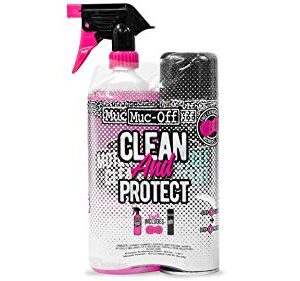 Muc Off Motorcycle Care Duo Kit - Motorcycle Cleaning Kit, Motorcycle Detailing Kit - Includes Motorcycle Cleaner and Protection Spray