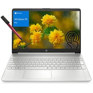 hp 15 15.6" fhd touchscreen windows 10 pro business laptop computer, quad-core i7-1165g7 up to 4.7ghz, 16gb ddr4 ram, 512gb pcie ssd, 802.11ac wifi, bluetooth 4.2, type-c, broage 64gb flash stylus