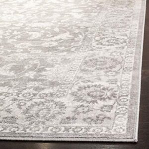 SAFAVIEH Brentwood Collection Area Rug - 3' Square, Cream & Grey, Traditional Oriental Design, Non-Shedding & Easy Care, Ideal for High Traffic Areas in Living Room, Bedroom (BNT844B)