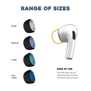 Dekoni Bulletz for Apple Airpod Pro Ear Tip Replacement - Replacement Airpod Pro Ear Tips - Memory Foam Airpod Pro Ear Tips - Black, Sample Pack
