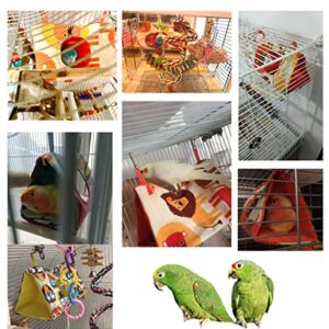 Bonaweite Bird Nest House Hammock, Parrot Tent Shed Hut Hanging Hammock Finch Cage Hideaway Perch for Hamster Macaw Budgies Eclectus Parakeet Cockatiels Cockatoo Lovebird