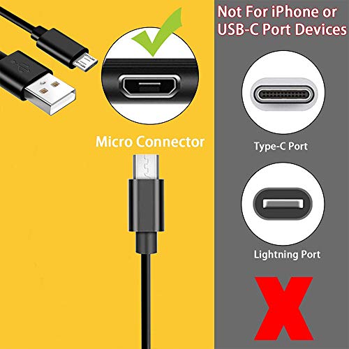 2 Pack Charger Charging Cable Cord for Samsung Galaxy Tab A 8.0" 7.0" 9.7" 10.1",E,S,S2,3,4,Tab 3 4, SM-T280 350 580 113 377 560 713 230 530 Tablet, Note 4 5, S7 S6 J7 J3 Micro USB Power Cord