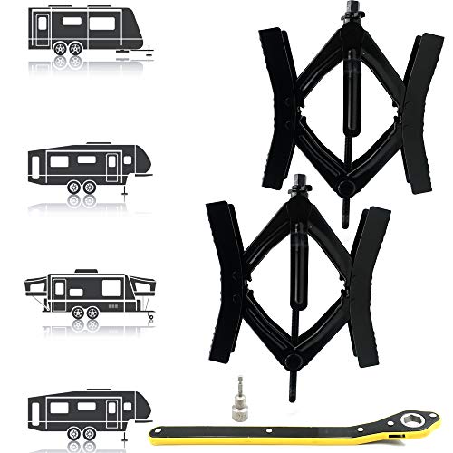 Liphontcta RER Wheel tire Chock, 2 Sets, for RV Safety, levering System, Heavy Duty Garden Sculpture Outdoor Decoration