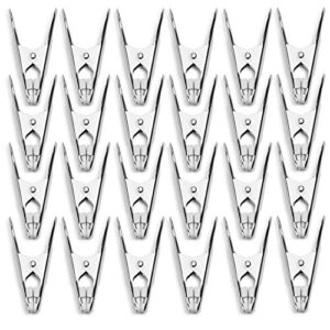 48 Pack - Long Lasting, Stainless Steel Clothespins - Strong Grip - Weather-Resistant, Multipurpose Clip - Use As Clothesline Laundry Clips, Chip Bag Clips, Hanger Clips and Craft Clips (48 Pack)