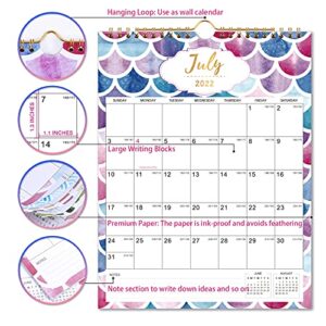 Calendar 2021-2022 - 18 Monthly Wall Calendar, 11'' x 8.5'', Jul. 2021 - Dec. 2022, Twin-Wire Binding, Ruled Blocks with Julian Dates, Vertical, Perfect for Planning and Organizing Home and Office