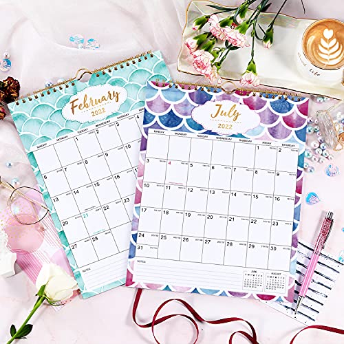 Calendar 2021-2022 - 18 Monthly Wall Calendar, 11'' x 8.5'', Jul. 2021 - Dec. 2022, Twin-Wire Binding, Ruled Blocks with Julian Dates, Vertical, Perfect for Planning and Organizing Home and Office