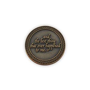 Romantic Love Expression Antique Gold Plated Pocket Coin for Date Night, You are My True Love, & The Best Thing That Ever Happened to Me, Love Gift for Men & Women, from Him or Her