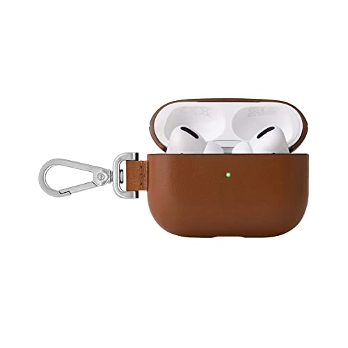 Native Union Leather Case for AirPods Pro with Clip – Handcrafted Fully-Wrapped Genuine Italian Leather case – Compatible with Wireless Chargers – Compatible with AirPods Pro, Airpods Pro 2 (Tan)