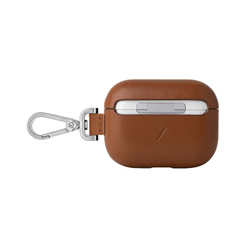 Native Union Leather Case for AirPods Pro with Clip – Handcrafted Fully-Wrapped Genuine Italian Leather case – Compatible with Wireless Chargers – Compatible with AirPods Pro, Airpods Pro 2 (Tan)