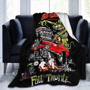 rat blanket fin*k throw fleece flannel blanket for living room/bedroom 80"x60"