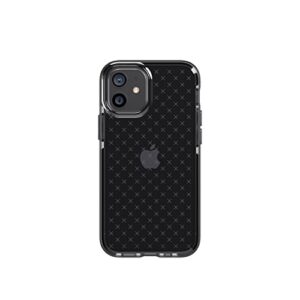 tech21 evo check phone case for apple iphone 12 and 12 pro 5g with 12 ft drop protection, smokey/black