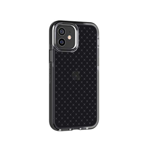 tech21 Evo Check Phone Case for Apple iPhone 12 and 12 Pro 5G with 12 ft Drop Protection, Smokey/Black