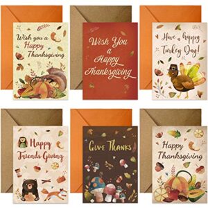 fancy land 12 thanksgiving greeting cards thanksgiving cards with envelopes 5 x 7 for kids adults friends family