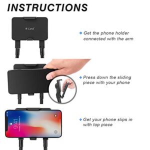 B-Land Phone Holder for Gooseneck Stand, Universal Mobile Phone Mount Phone Clamp (Gooseneck Stand Not Included)