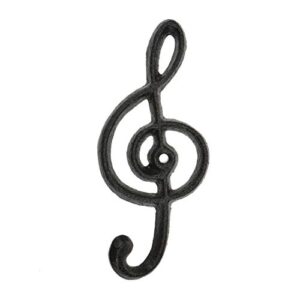 bitray decorative hooks musical note wall hooks black cast iron wall hanging single hook hanging clothes and caps