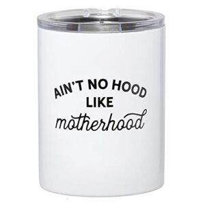 santa barbara design studio sips drinkware stainless steel travel tumbler, 12-ounces, ain't no hood like motherhood