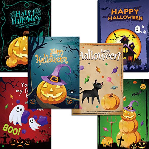 FANCY LAND 12 Halloween Cards Halloween Greeting Cards with Envelopes and Stickers 5 x 7 Note Cards