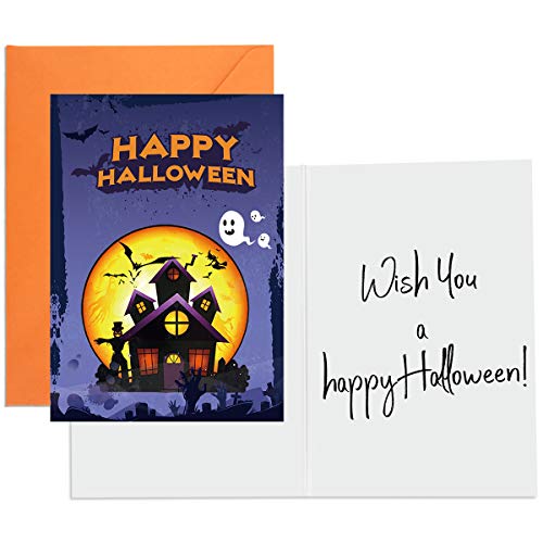 FANCY LAND 12 Halloween Cards Halloween Greeting Cards with Envelopes and Stickers 5 x 7 Note Cards