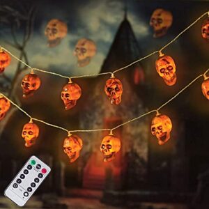 luminatery holiday decorations, ombre skull large 3d dinosour string lights, 30 led lights for party, wedding, garden and halloween decoration (yellow)
