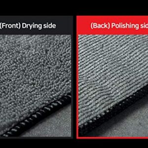 Microfiber Cleaning Cloth for Cars - Professional Car Wash Towel Pad/All-Purpose Cleaning Cloths/Super Absorbency Drying Towel - Detailing and Polishing Cars (12“x16”, Grey, 3PCS)
