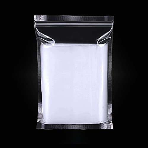 Kingrol 100 Ct 7 x 10.25 Inch Clear Stand Up Food Pouch Bags with Resealable Lock Seal Zipper, Heat Sealable Packaging Bags for Food Storage