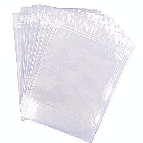 Kingrol 100 Ct 7 x 10.25 Inch Clear Stand Up Food Pouch Bags with Resealable Lock Seal Zipper, Heat Sealable Packaging Bags for Food Storage