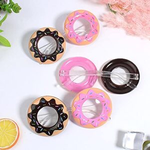 Donut Dress Up Supplies Donut Headband Glasses Frame Necklace Earrings Keychains Pink Theme Party Gifts for Women Girls 7 Pack