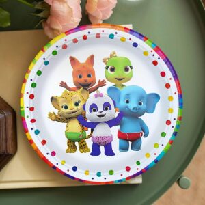 BEST HOPE Plates for Word Party Plates Birthday Disposable Plates, Birthday Party Supplies Decorations 24 Packs