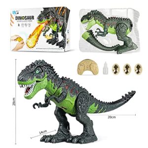 WQ Remote Control Dinosaur Toys for Kids 5-7, Electronic Walking Robot Dinosaur, Roar Sounds, Flashing Light, Laying Eggs, Realistic RC Dinosaur T-Rex Toys Birthday Gift for Boys Girls 3+ Years Old