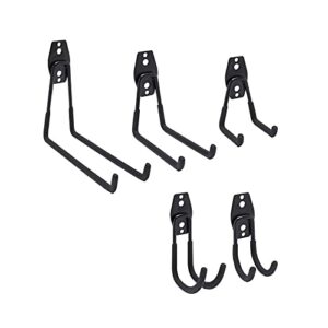 gsm brands garage hooks, heavy duty wall mounted utility storage, coated steel 12 pack [ variety pack, 5 different sizes ]