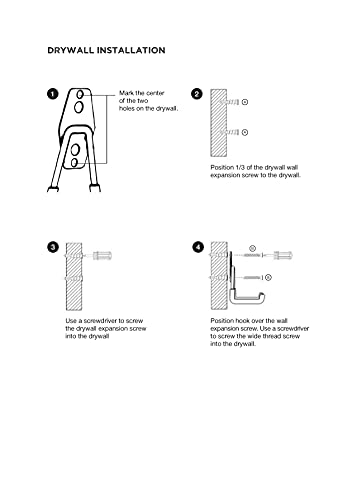 GSM Brands Garage Hooks, Heavy Duty Wall Mounted Utility Storage, Coated Steel 12 Pack [ Variety Pack, 5 Different Sizes ]