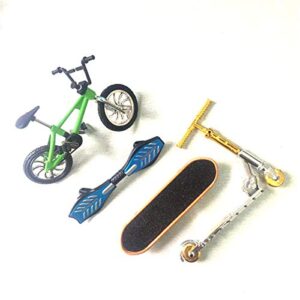 CAOREN Mini Scooter Two Wheel Scooter Children's Educational Toys Finger Scooter Bike Fingerboard Skateboard Fingerboards wi Replacement Wheels and Tools for Kids As Gifts