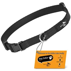 active pets quick release dog collar, breathable collar for dogs, boy dog collars, girl dog collars, dog collars for small dogs, large dog collar for males & females, small dog collar for puppies (s)