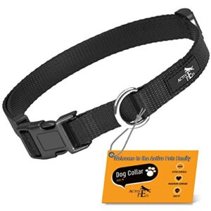 active pets quick release dog collar, breathable collar for dogs, boy dog collars, girl dog collars, dog collars for small dogs, large dog collar for males & females, small dog collar for puppies (m)
