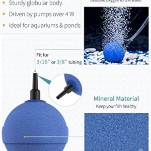 Pawfly Aquarium Air Stone Bubbler 2 Inch Ball-Shape Bubble Release Tool Oxygen Diffuser for Air Pumps Fish Tanks Buckets Ponds and DWC Reservoirs, 4 Pack