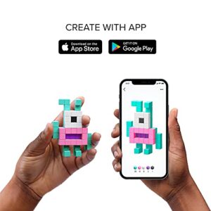 PIXIO Surprise Series 11 Blocks max. Magnetic Blocks Set with Free App, Mystery Box of 8-bit Pixel Art Building Blocks, Stress Relief Desk Toys, Gift for Geek