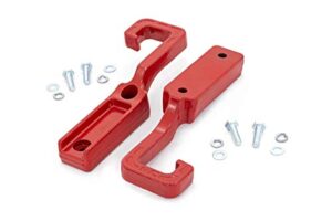 rough country forged tow hooks for for 15-22 jeep grand cherokee | red - rs133