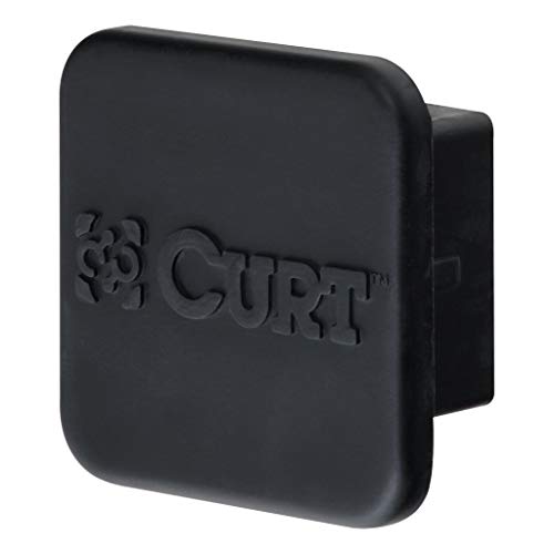Curt 13417 22272 Class 3 Trailer Hitch with 2 Inch Receiver and 2 Inch Rubber Hitch Tube Cover Bundle for 19-20 Ford Ranger