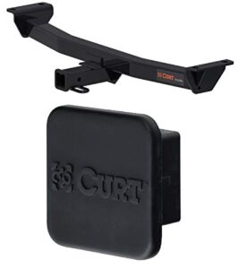curt 13417 22272 class 3 trailer hitch with 2 inch receiver and 2 inch rubber hitch tube cover bundle for 19-20 ford ranger