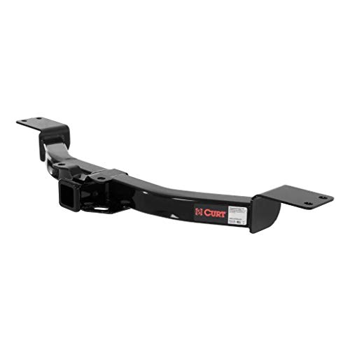 Curt 13424 22272 Class 3 Trailer Hitch with 2 Inch Receiver and 2 Inch Rubber Hitch Tube Cover Bundle for Enclave Traverse Acadia Outlook