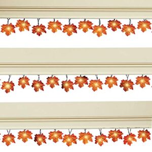 collections etc solar powered outdoor fall leaves string lights | light ropes, strings | fall, autumn harvest outdoor lights
