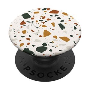 terrazzo pattern in neutral earth tones popsockets swappable popgrip