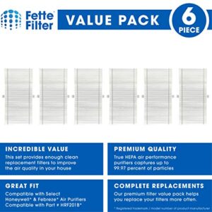 Fette Filter - Replacement Filter U Compatible with Honeywell HEPAClean U Filter HRF201B and Febreze FRF102B For HHT270, HHT290 & Febreze FHT170, FHT180, FHT190 - Pack of 6