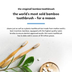 The Humble Co. Bamboo Toothbrush & 3 Toothbrush Heads Vegan and Eco Friendly Toothbrushes for Sustainable Zero Waste Oral Care, BPA Free Soft Bristle Toothbrush (Purple)