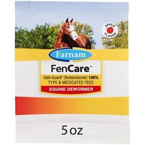farnam fencare safe-guard (fenbendazole) 1.96% type b medicated feed equine dewormer 5 ounces