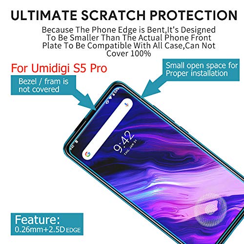 Ytaland Soft Clear Case for Umidigi S5 Pro,with Tempered Glass Screen Protector. (2 in 1)[Scratch Resistant Anti-Fall] Fashion Soft TPU Shockproof Case