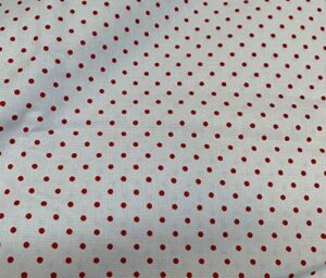 red swiss polka dot on white - riley blake 100% cotton fabric