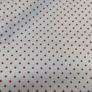 Red Swiss Polka Dot On White - Riley Blake 100% Cotton Fabric