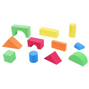 QIDIWIN EVA Foam Softie-Blocks for Kids Building Toys, Ideal Construction Blocks Toys for Toddlers, 46 Pieces in Different Shapes and Sizes