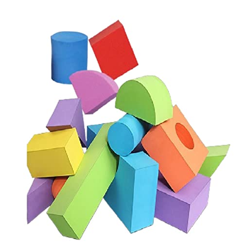 QIDIWIN EVA Foam Softie-Blocks for Kids Building Toys, Ideal Construction Blocks Toys for Toddlers, 46 Pieces in Different Shapes and Sizes